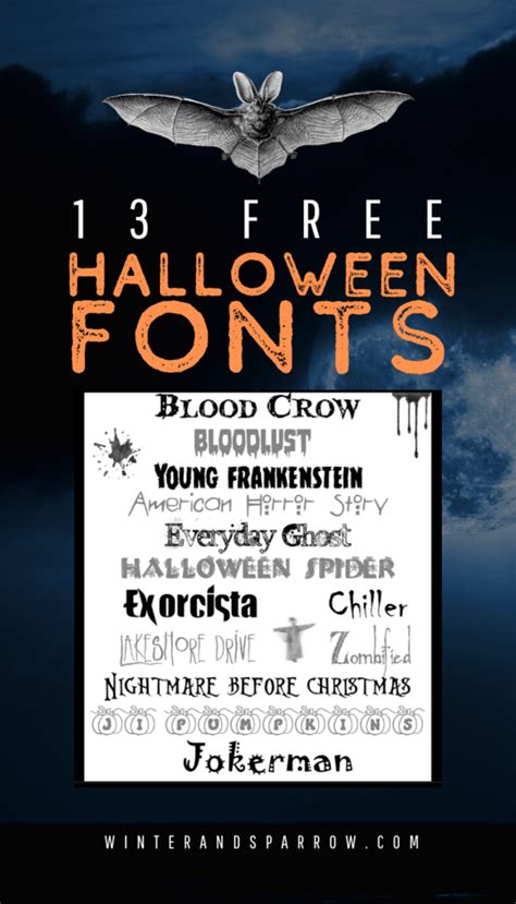 13 Free Halloween Fonts #halloween » winterandsparrow.com