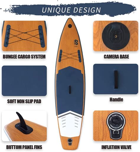 Inflatable Stand Paddle Board Premium Sup Accessories Adjustable Paddle ...