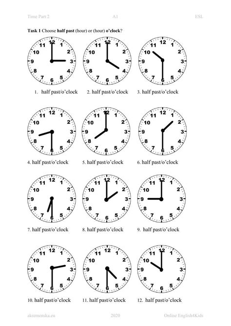 Telling Time 2 182579 | akremenska | Live Worksheets