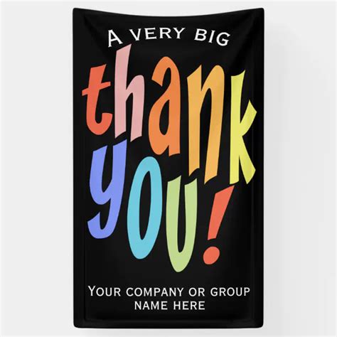 Colorful Thank You Appreciation Banner | Zazzle