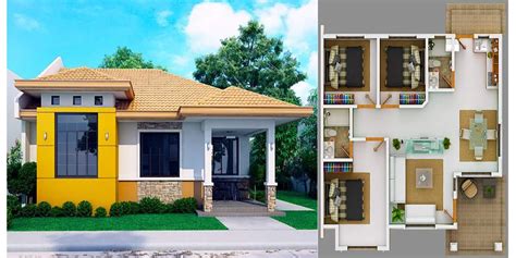 Modern Bungalow House With 3D Floor Plans And Firewall | Engineering Discoveries