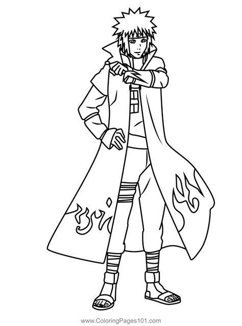 Minato Namikaze Naruto Coloring Page for Kids - Free Naruto Printable Coloring Pages Online for ...