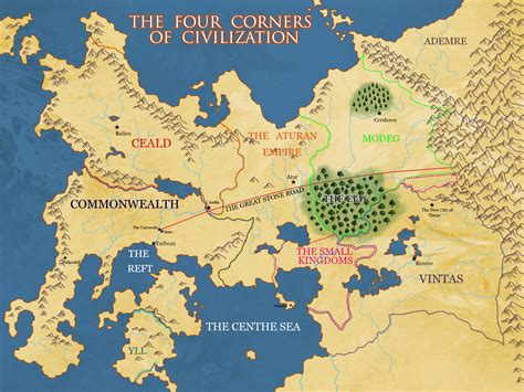 Map of The Kingkiller Chronicle (Patrick Rothfuss) by sasasapes on ...