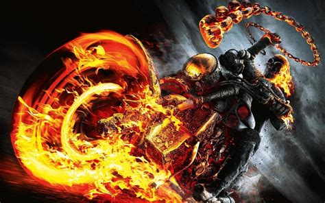 Ghost Rider Bike On Fire Wallpapers