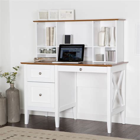 Have to have it. Belham Living Hampton Desk with Optional Hutch - White/Oak - $259.98 @hayneedle ...