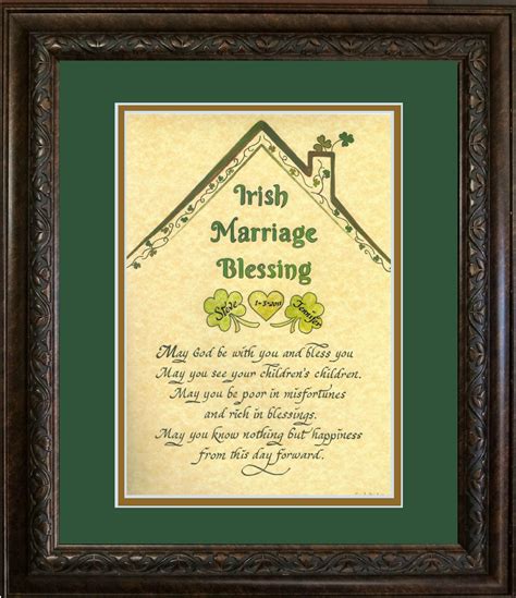 Irish Blessing Wedding Marriage Blessing with shamrocks and | Etsy