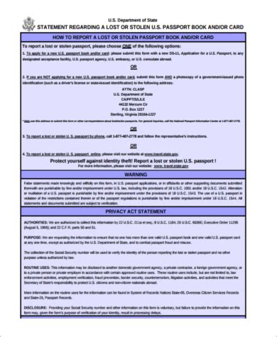 FREE 7+ Sample Lost Passport Forms in PDF | MS Word