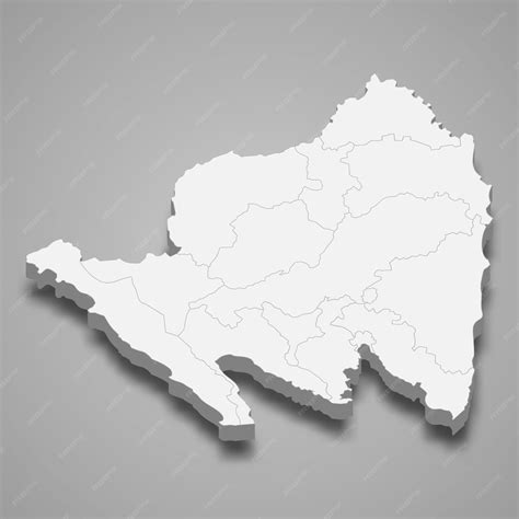 Premium Vector | Isometric map of Lampung is a province of Indonesia