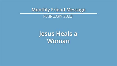 Jesus Heals a Woman