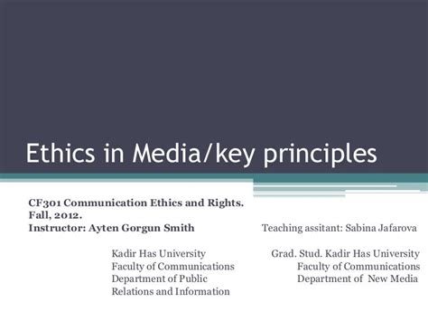 Introduction to Media Ethics