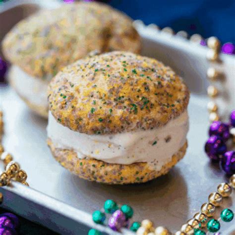 Mini Mardi Gras Ice Cream Sandwiches + King Cake Shakes — Serendipity Ice Cream | Coffee ...