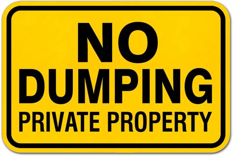 No Dumping Private Property Sign - Get 10% Off Now