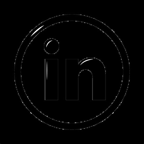 Linkedin Logo Black and white | Get-picto