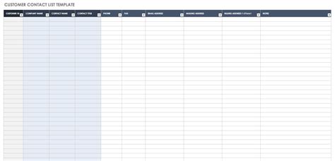 Free Contact List Templates | Smartsheet with Excel Contact Management ...