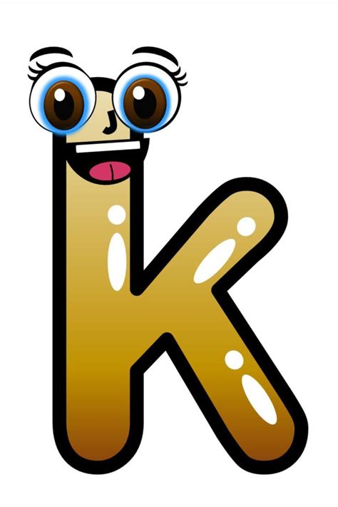 Small Letter k Clip art with Face | Cute Alphabet Letter k Clip Art for ...