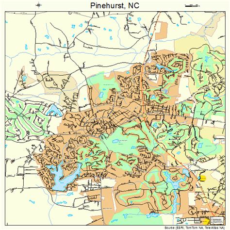 Pinehurst North Carolina Street Map 3751940