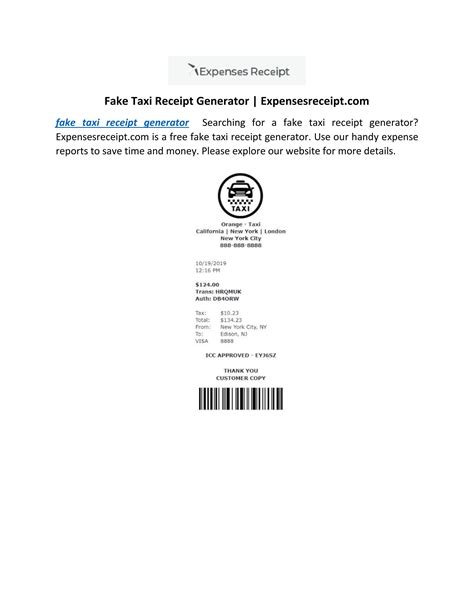 Fake Taxi Receipt Generator | Expensesreceipt.com by Expenses Receipt ...