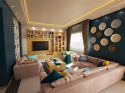 Modern Oriental Living Room on Behance