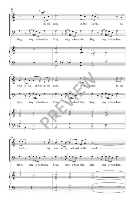 My Soul Is Anchored In The Lord By - Octavo Sheet Music For SATB Choir,tenor Voice Solo, Piano ...