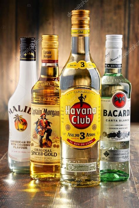 Bottles of famous global rum brands – Stock Editorial Photo ...