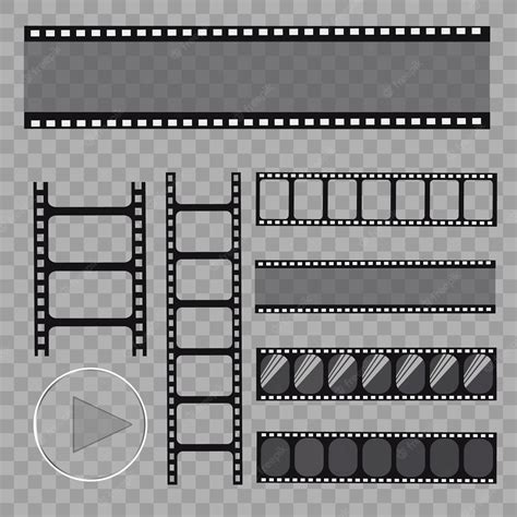 Premium Vector | Film strip, Vector illustration. Set