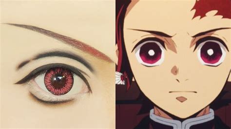 Tanjiro Eyes | Anime cosplay makeup, Anime eye makeup, Anime makeup