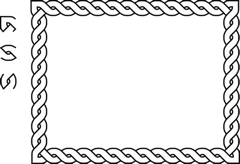 vector rectangle rope border - Clip Art Library