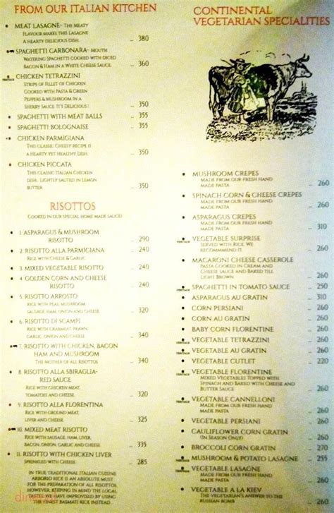 Menu of Mocambo, Park Street, Kolkata | Dineout