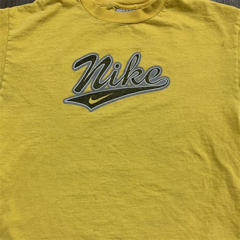 Nike Men's Yellow T-shirt | Depop