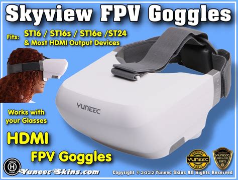 SkyView FPV Headset-Goggles HDMI Input YUNTYSKL