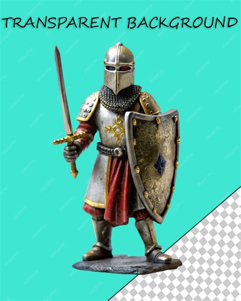 Premium PSD | Isolated transparent background medieval knight armor
