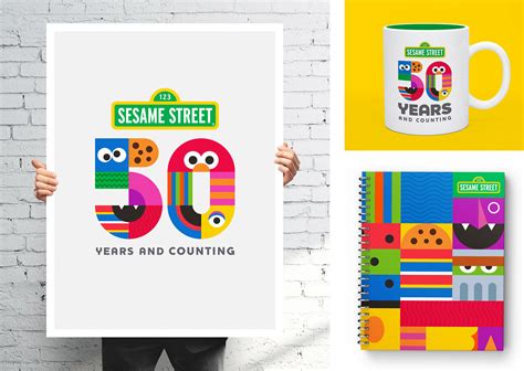 Sesame Street 50th Anniversary Branding on Behance