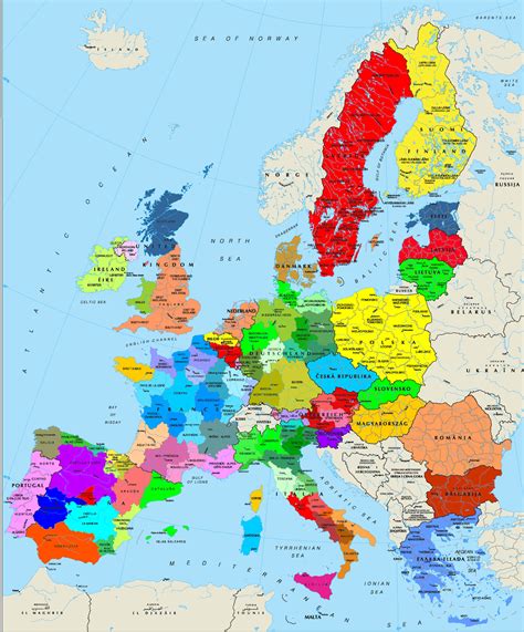 europa länder karta Karta över europa politiska regionen - Europa Karta