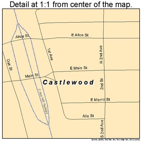 Castlewood South Dakota Street Map 4610500