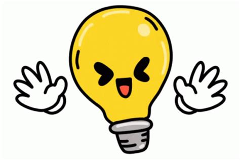 Light Bulb Hi Sticker - Light Bulb Hi Hello - Discover & Share GIFs