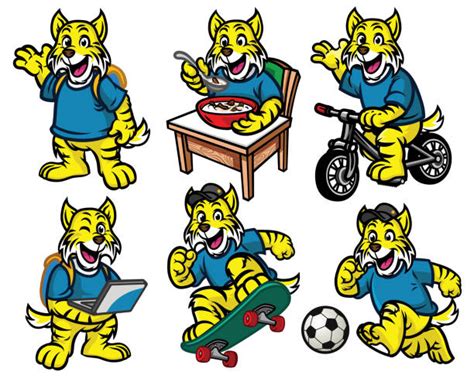 Royalty Free Kid Wildcat Mascot Clip Art, Vector Images & Illustrations - iStock