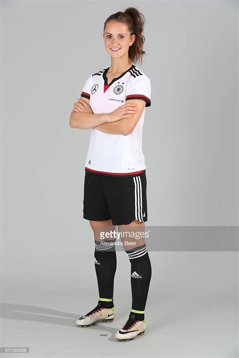 Sara Daebritz of the German women's national football team poses ...