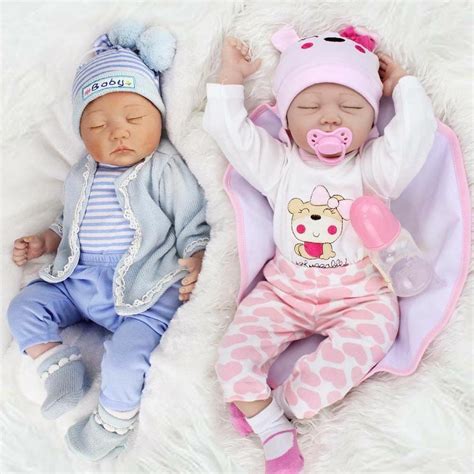 22" Reborn twins Boy + girl Baby Dolls Newborn Babies Vinyl Silicone SALE - Baby Dolls