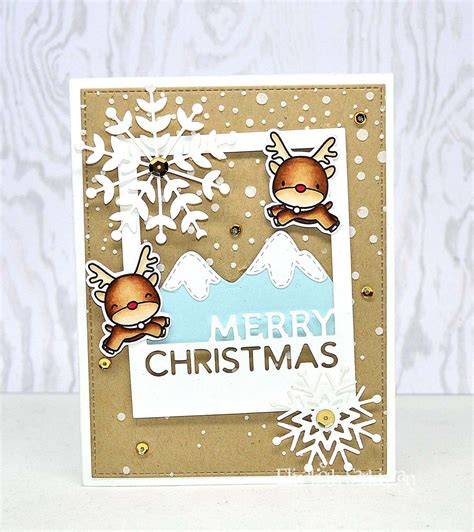 Create For Family and Friends: Snowy Christmas with Little Reindeers | Christmas card ...