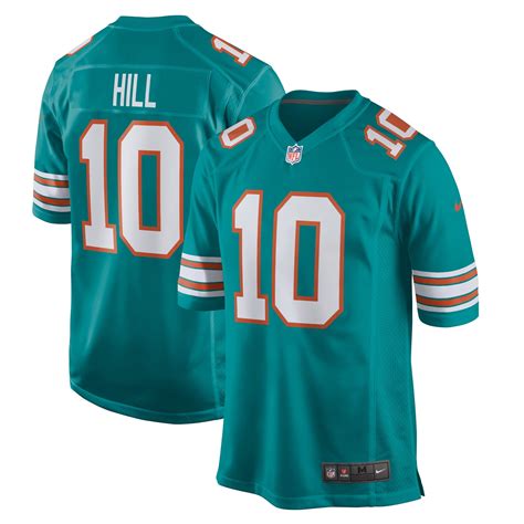 Men's Nike Tyreek Hill Aqua Miami Dolphins Alternate Game Jersey ...