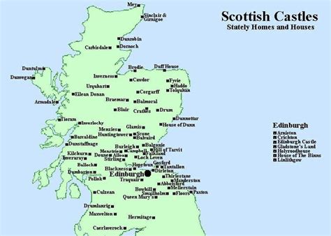 Map of the castles of Scotland | Scottish castles, Scotland castles ...