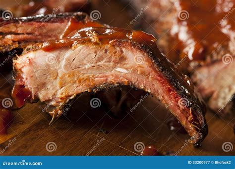 Smoked Barbecue Pork Spare Ribs Stock Image - Image of sloppy, drip: 33200977