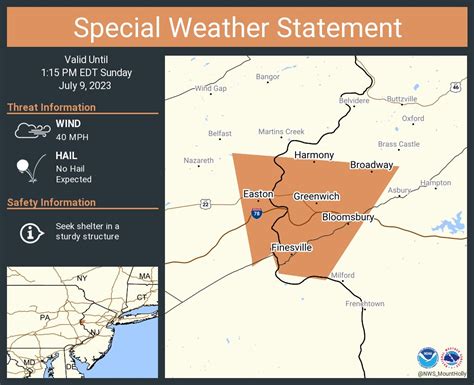 NWS Mount Holly on Twitter: "A special weather statement has been ...