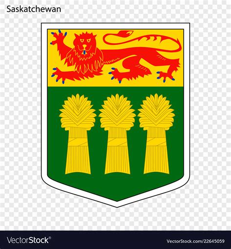 Emblem of saskatchewan province of canada Vector Image