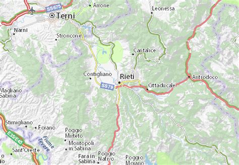 MICHELIN Rieti map - ViaMichelin