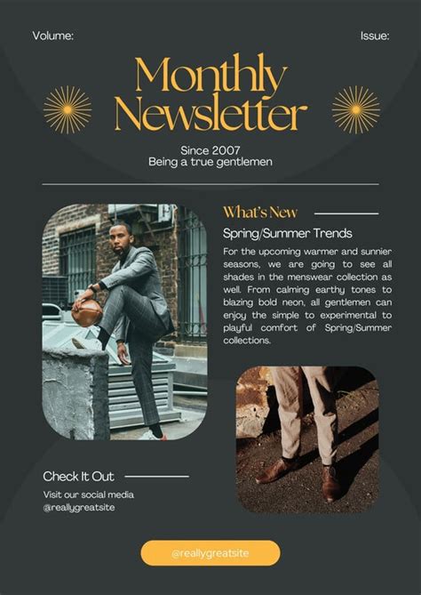 Free, customizable fashion newsletter templates | Canva