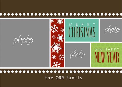 8 Free Photoshop Christmas Card Templates Images – Photoshop With ...