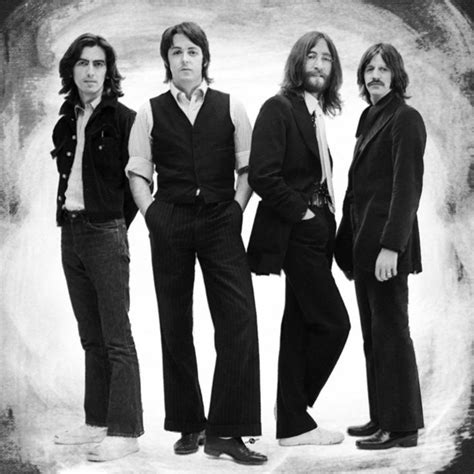 The Beatles Painting Late 1960S Early 1970S Black And White – Poster ...