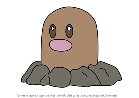 Learn How to Draw Diglett from Pokemon GO (Pokemon GO) Step by Step ...