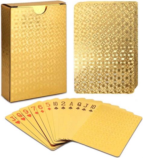 Amazon.com: EAY Deck of Cards, Gold Deck of Cards, Gold Playing Cards, Gold Waterproof Playing ...